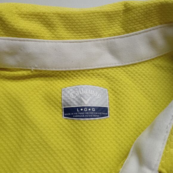 Callaway Women’s Short Sleeve Polo Yellow Golf Shirt Size Large - Picture 5 of 8